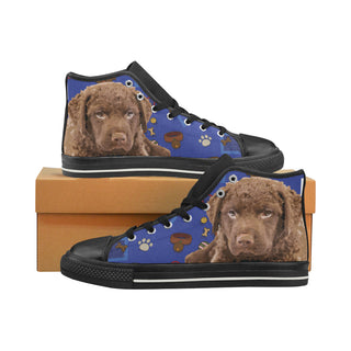 Chesapeake Bay Retriever Dog Black High Top Canvas Shoes for Kid - TeeAmazing