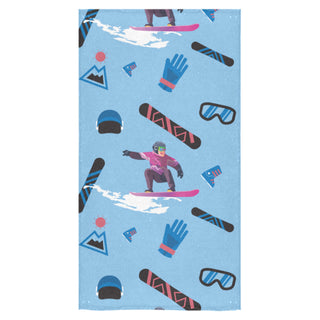 Snowboarding Pattern Bath Towel 30"x56" - TeeAmazing