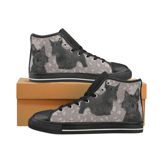 Scottish Terrier Lover Black Men’s Classic High Top Canvas Shoes - TeeAmazing