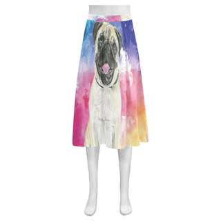 Pug Water Colour No.1 Mnemosyne Women's Crepe Skirt (Model D16) - TeeAmazing