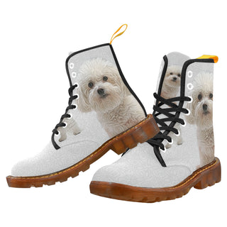 Bichon Frise Lover Black Boots For Women - TeeAmazing
