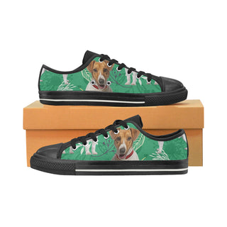 Jack Russell Terrier Lover Black Canvas Women's Shoes/Large Size - TeeAmazing