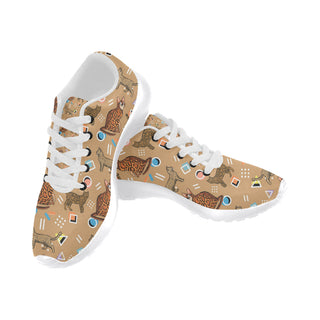 Bengal Cat White Sneakers Size 13-15 for Men - TeeAmazing