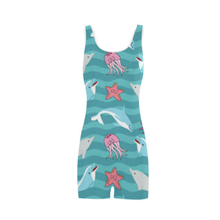 Dolphin Classic One Piece Swimwear - TeeAmazing