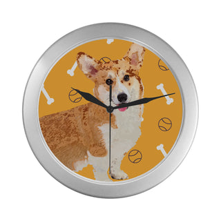 Corgi Silver Color Wall Clock - TeeAmazing