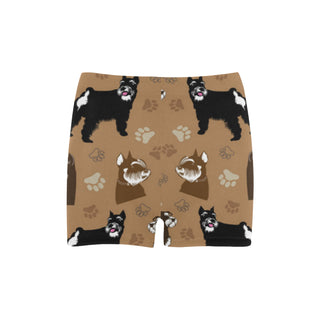 Miniature Schnauzer Pattern Briseis Skinny Shorts - TeeAmazing