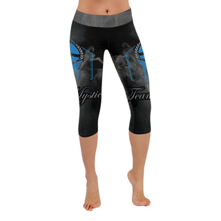 Team Mystic Low Rise Capri Leggings (Invisible Stitch) (Model L08) - TeeAmazing