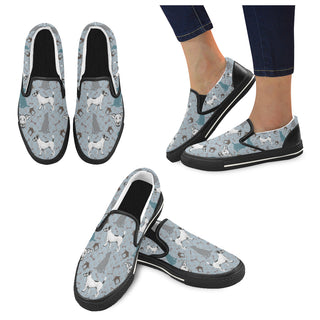 Mongrel Black Women's Slip-on Canvas Shoes/Large Size (Model 019) - TeeAmazing