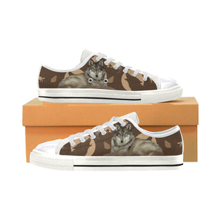 Wolf Lover White Canvas Women's Shoes/Large Size - TeeAmazing