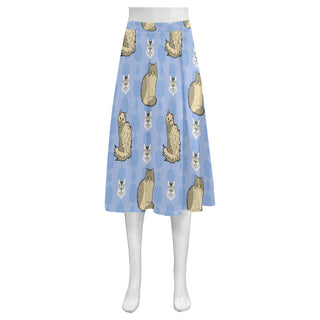 Selkirk Rex Mnemosyne Women's Crepe Skirt (Model D16) - TeeAmazing