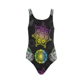 Lotus and Mandalas Vest One Piece Swimsuit - TeeAmazing