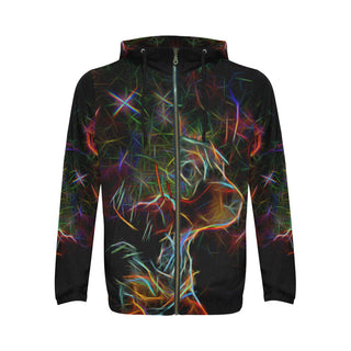 Dachshund Glow Design 2 All Over Print Full Zip Hoodie for Men - TeeAmazing