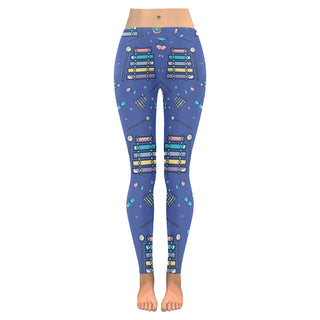 Marimba Pattern Low Rise Leggings (Invisible Stitch) (Model L05) - TeeAmazing