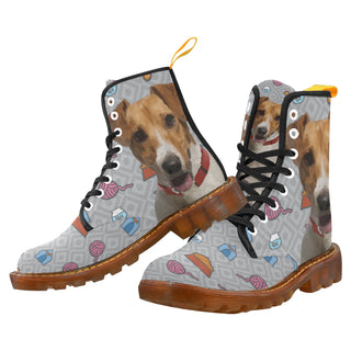 Jack Russell Terrier Black Boots For Women - TeeAmazing