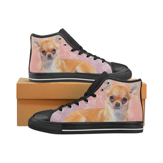 Chihuahua Lover Black Women's Classic High Top Canvas Shoes - TeeAmazing