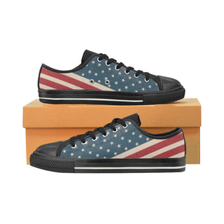 4th July V2 Black Canvas Women's Shoes/Large Size - TeeAmazing