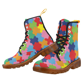 Autism Black Boots For Women - TeeAmazing