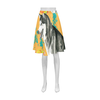 Alaskan Malamute Water Colour No.2 Athena Women's Short Skirt - TeeAmazing