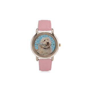 Labradoodle Women's Rose Gold Leather Strap Watch - TeeAmazing
