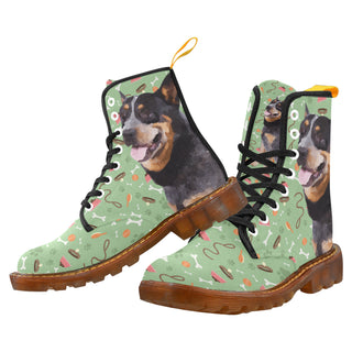 Australian Cattle Dog Black Boots For Women - TeeAmazing