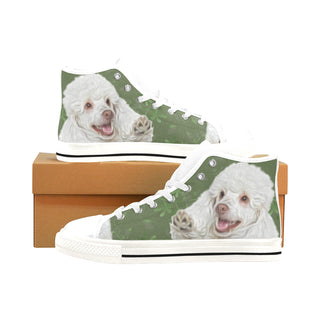 Poodle Lover White Men’s Classic High Top Canvas Shoes /Large Size - TeeAmazing