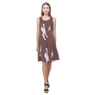 Boston Terrier Lover Sleeveless Splicing Shift Dress - TeeAmazing