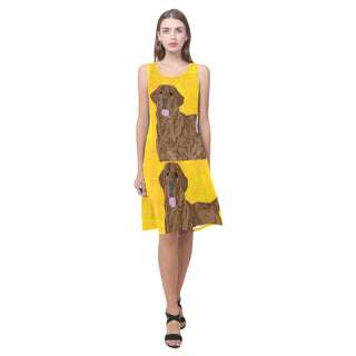 Chocolate Labrador Sleeveless Splicing Shift Dress - TeeAmazing