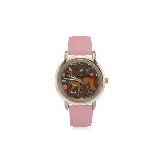 Dogues De Bordeaux Dog Women's Rose Gold Leather Strap Watch - TeeAmazing