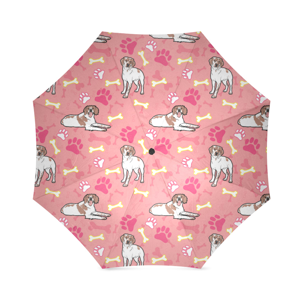 Brittany Spaniel Pattern Foldable Umbrella - TeeAmazing