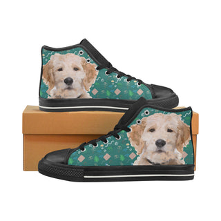 Australian Goldendoodle Black High Top Canvas Shoes for Kid - TeeAmazing