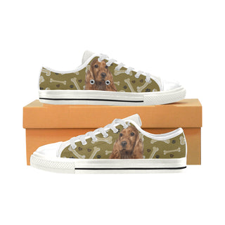 Cocker Spaniel Dog White Low Top Canvas Shoes for Kid - TeeAmazing