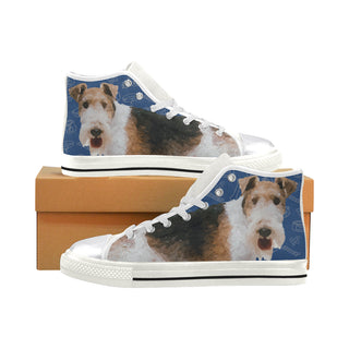 Wire Hair Fox Terrier Dog White Women's Classic High Top Canvas Shoes - TeeAmazing