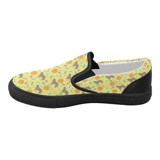 Newfoundland Pattern Black Women's Slip-on Canvas Shoes - TeeAmazing