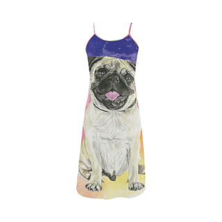 Pug Water Colour No.1 Alcestis Slip Dress - TeeAmazing