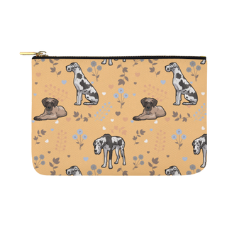 Great Dane Flower Carry-All Pouch 12.5''x8.5'' - TeeAmazing