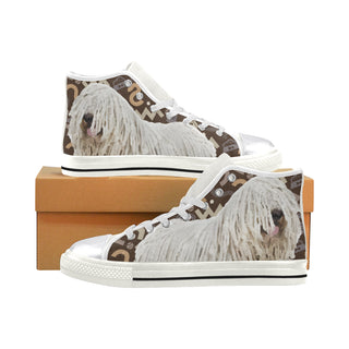 Komondor Dog White Women's Classic High Top Canvas Shoes - TeeAmazing