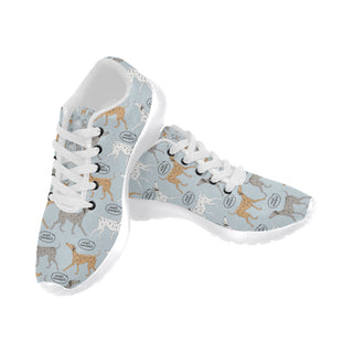 Italian Greyhound Pattern White Sneakers for Men - TeeAmazing