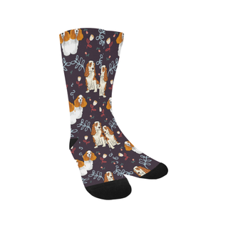 American Cocker Spaniel Flower Trouser Socks - TeeAmazing