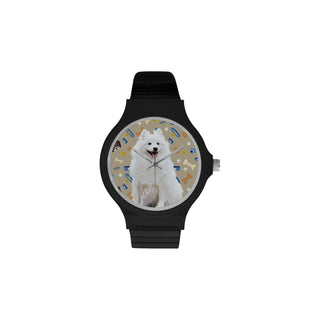 Samoyed Dog Unisex Round Plastic Watch - TeeAmazing