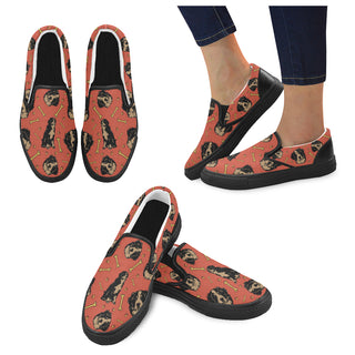 Bouviers Black Women's Slip-on Canvas Shoes - TeeAmazing