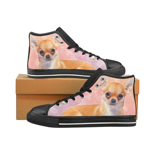 Chihuahua Lover Black Men’s Classic High Top Canvas Shoes /Large Size - TeeAmazing