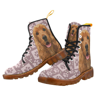 American Cocker Spaniel Black Boots For Men - TeeAmazing