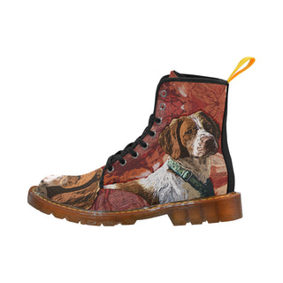 Brittany Spaniel Painting Black Boots For Women - TeeAmazing