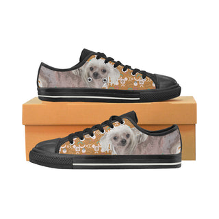 Cute Chinese Crested Black Canvas Women's Shoes/Large Size - TeeAmazing