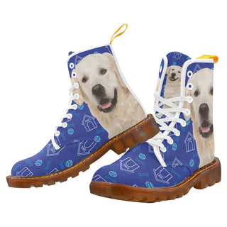 Labrador Retriever White Boots For Women - TeeAmazing