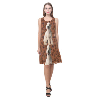 Bedlington Terrier Dog Sleeveless Splicing Shift Dress - TeeAmazing