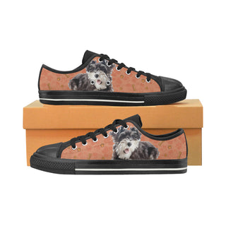 Miniature Schnauzer Black Canvas Women's Shoes/Large Size - TeeAmazing