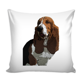 Basset Hound Dog Pillow Cover - Basset Hound Accessories - TeeAmazing