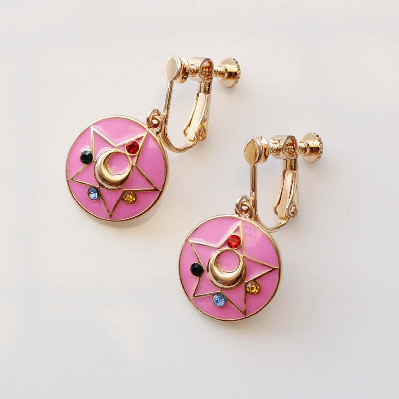 Fashion Jewelry Sailor Moon Earrings Ear pendant Tsukino Usagi Change Device Girl Women Cosplay Accessories - TeeAmazing