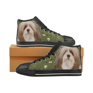 Lhasa Apso Dog Black Men’s Classic High Top Canvas Shoes - TeeAmazing